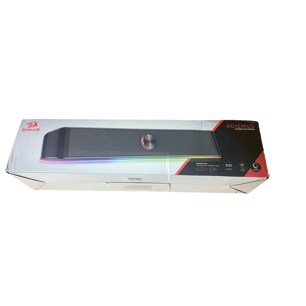 Redragon GS560 RGB Desktop Soundbar, 2.0 Channel Computer Speaker with Dynamic